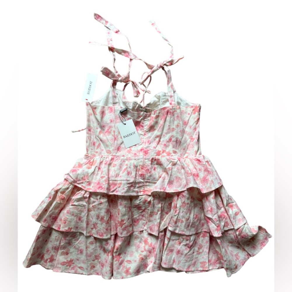 NWT Bardot Womens Laurie Linen Blend Floral Mini Dress 🔥SOLD OUT🔥 - Picture 7 of 7